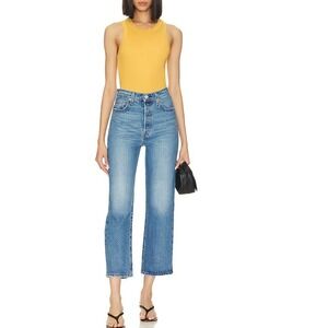 Levi's Ribcage Straight Ankle Jeans Medium Wash Button Fly Women's Size 27
